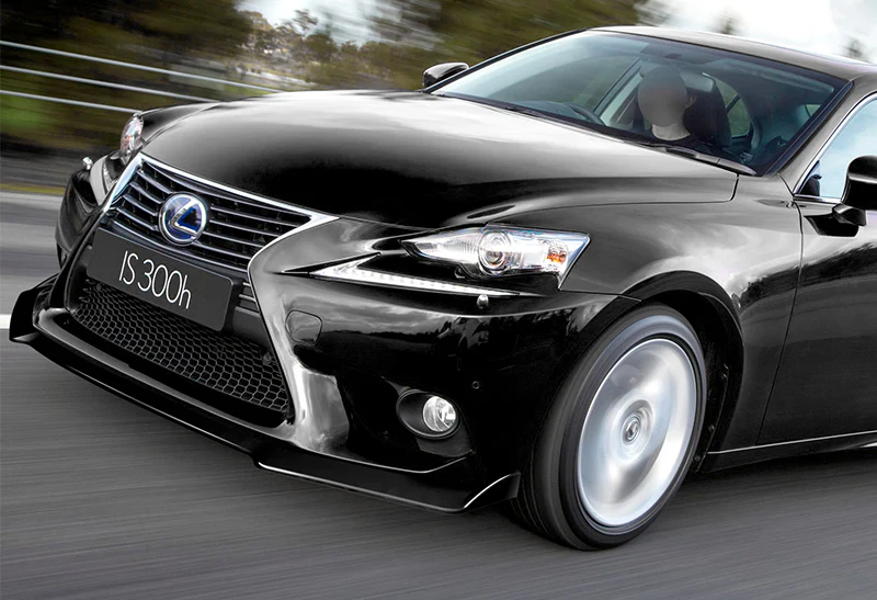 2014-2016 Lexus IS Base Painted Black Front Bumper Body Kit Spoiler Lip 3PCS with Screw Bolt Cap Covers - Image 7