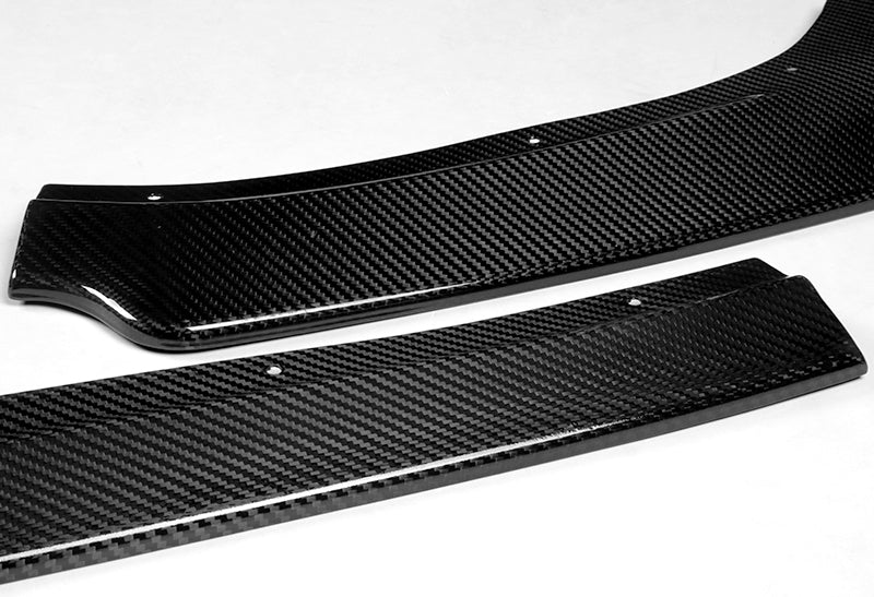 2014-2016 Lexus IS Base Real Carbon Fiber Front Bumper Body Kit Spoiler Lip 3PCS - Image 4