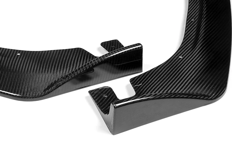 2014-2016 Lexus IS Base Real Carbon Fiber Front Bumper Body Kit Spoiler Lip 3PCS with Screw Bolt Cap Covers - Image 2