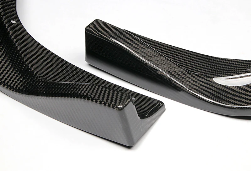 2014-2016 Lexus IS250 IS350 F-Sport Real Carbon Fiber 3-Piece Front Bumper Body Spoiler Splitter Lip Kit - Image 2