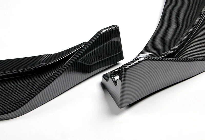 2014-2017 Honda Fit JDM Carbon Look 3-Piece Front Bumper Body Spoiler Splitter Lip Kit - Image 3