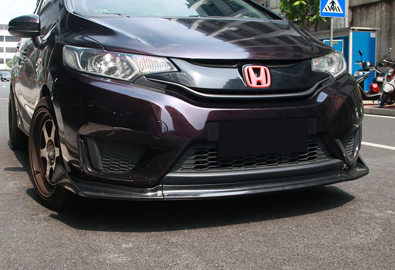2014-2017 Honda Fit JDM Carbon Look 3-Piece Front Bumper Body Spoiler Splitter Lip Kit - Image 5