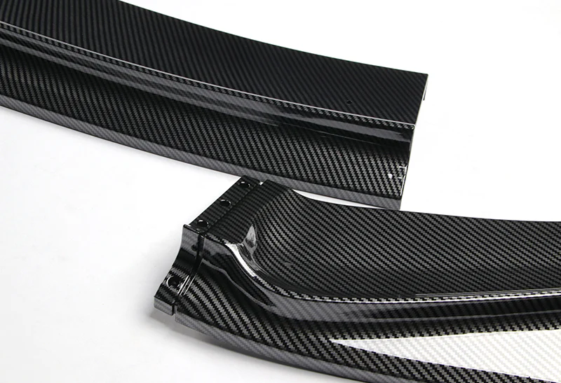 2014-2017 Honda Fit JDM Carbon Look 3-Piece Front Bumper Body Spoiler Splitter Lip Kit with Keychain Set - Image 6