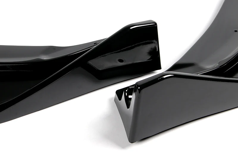 2014-2017 Honda Fit JDM Painted Black 3-Piece Front Bumper Body Spoiler Splitter Lip Kit with Keychain Set - Image 3