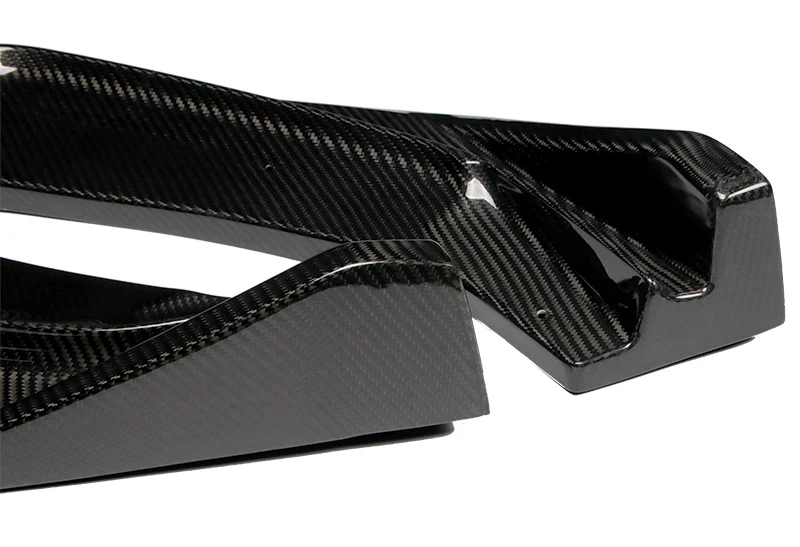 2014-2017 Honda Fit JDM Real Carbon Fiber 3-Piece Front Bumper Body Spoiler Splitter Lip Kit - Image 2