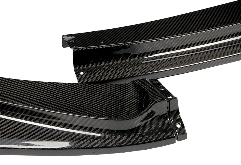 2014-2017 Honda Fit JDM Real Carbon Fiber 3-Piece Front Bumper Body Spoiler Splitter Lip Kit - Image 3
