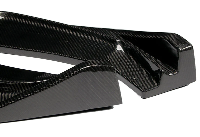 2014-2017 Honda Fit JDM Real Carbon Fiber 3-Piece Front Bumper Body Spoiler Splitter Lip Kit with Keychain Set - Image 2