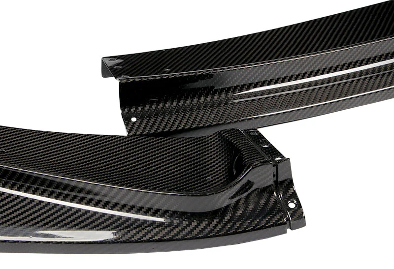 2014-2017 Honda Fit JDM Real Carbon Fiber 3-Piece Front Bumper Body Spoiler Splitter Lip Kit with Keychain Set - Image 7