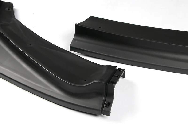 2014-2017 Honda Fit JDM Unpainted Matte Black 3-Piece Front Bumper Body Spoiler Splitter Lip Kit with Keychain Set - Image 7