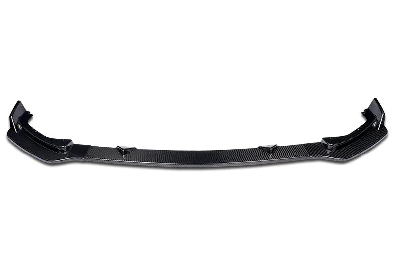 2014-2017 Infiniti Q50 Premium Real Carbon Fiber 3-Piece Front Bumper Body Spoiler Splitter Lip Kit with Screw Bolt Cap Set - Image 3