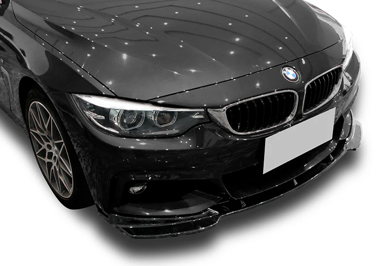 2014-2020 BMW F32 F33 F36 4-Series B-Style M-Sport Painted Black 3-Piece Front Bumper Body Spoiler Splitter Lip Kit with Free Gift - Image 5