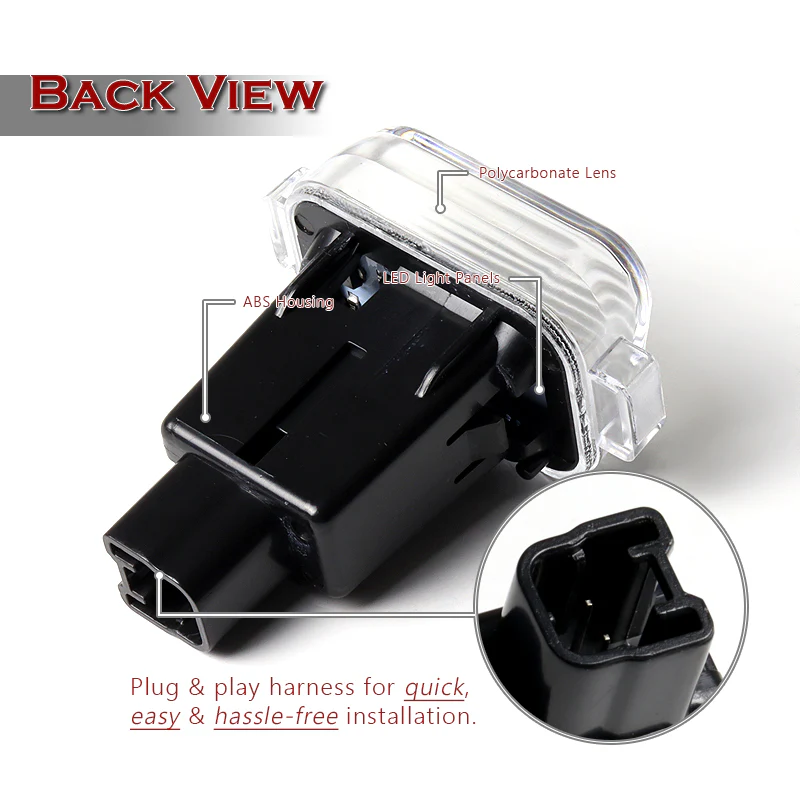 2014-2020 Mazda 3 / Mazda 6 Bright White 18-SMD LED License Plate Lights (2pcs) - Image 3