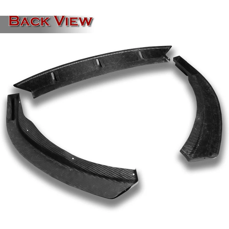 2015-2017 Toyota Camry Real Carbon Fiber 3-Piece Front Bumper Body Spoiler Splitter Lip Kit with Free Keychain - Image 4
