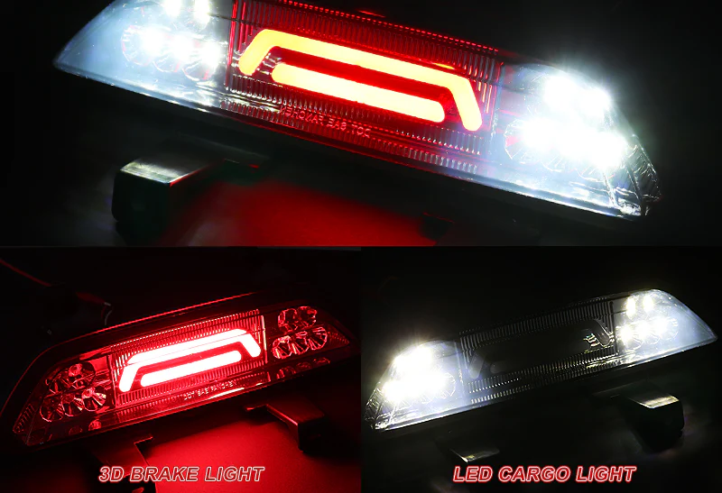 2015-2018 Ford Mustang LED Third Brake & Reverse Light - Chrome Housing Clear Lens - Image 4