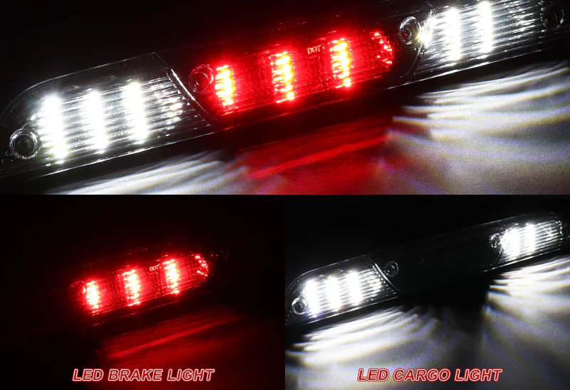 2015-2020 Ford F-150 F150 LED Third Brake Light with Cargo Lamp - Black Housing Clear Lens - Image 4
