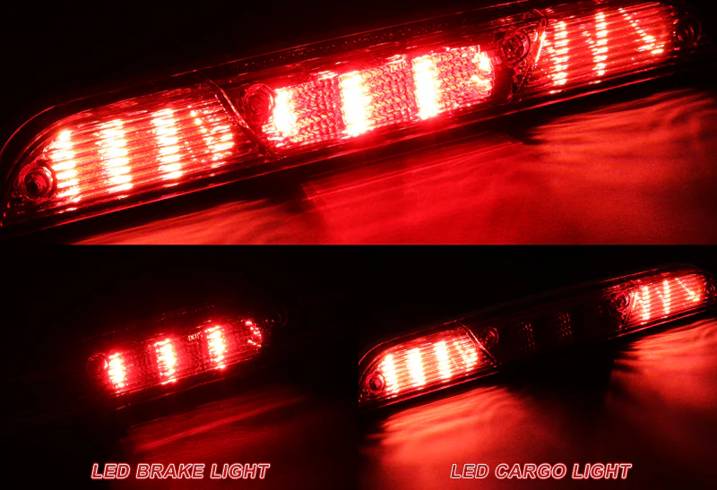 2015-2020 Ford F-150 F150 LED Third Brake Light with Cargo Lamp - Chrome Housing Red Lens - Image 4