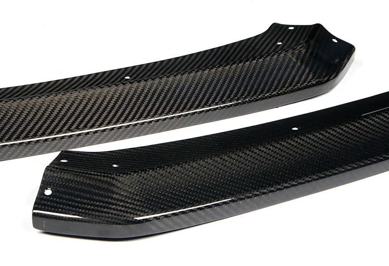 2015-2021 Subaru WRX STi CS-Style Real Carbon Fiber 3-Piece Front Bumper Body Spoiler Splitter Lip Kit with Carbon Fiber Windshield Banner - Image 7