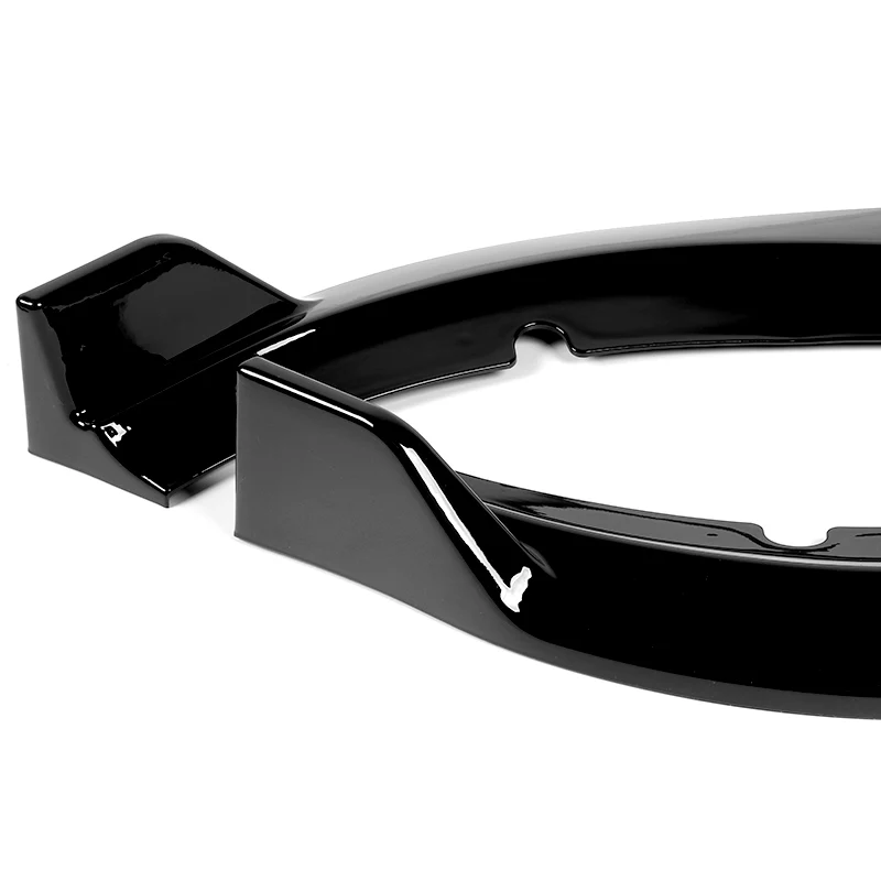 2015-2023 Dodge Charger SXT Painted Black 3-Piece Front Bumper Body Spoiler Splitter Lip Kit with Badge Scratch Guard Set - Image 2