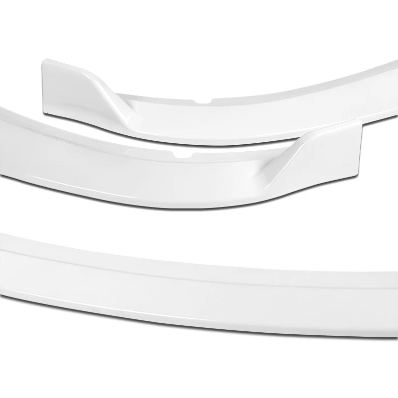 2015-2023 Dodge Charger SXT Painted White 3-Piece Front Bumper Body Spoiler Splitter Lip Kit with Badge Scratch Guard Set - Image 3