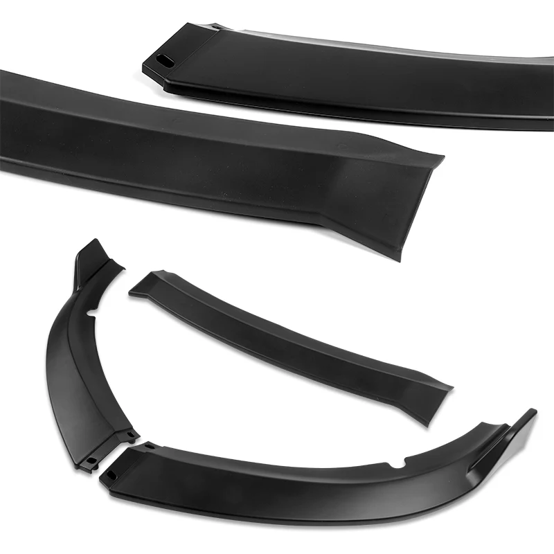 2015-2023 Dodge Charger SXT Unpainted Matte Black 3-Piece Front Bumper Body Spoiler Splitter Lip Kit - Image 4