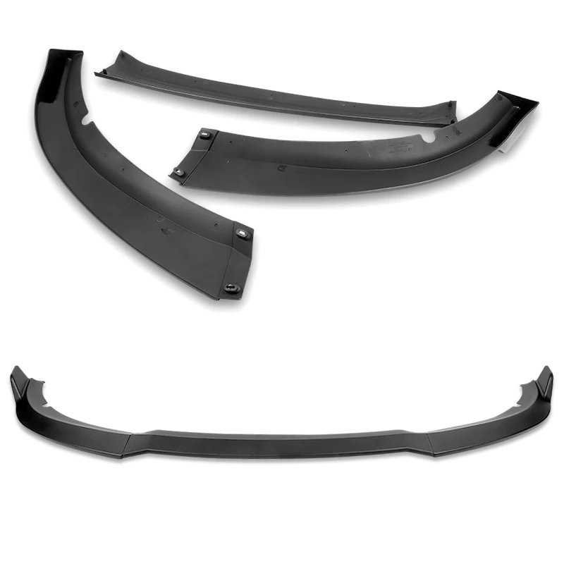 2015-2023 Dodge Charger SXT Unpainted Matte Black 3-Piece Front Bumper Body Spoiler Splitter Lip Kit - Image 6