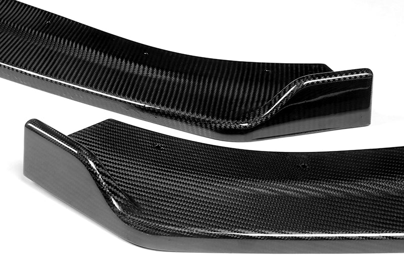 2016-2018 Chevy Camaro LT LS SS Real Carbon Fiber ZL1 Style 3-Piece Front Bumper Body Spoiler Splitter Lip Kit with Vinyl Decal - Image 2
