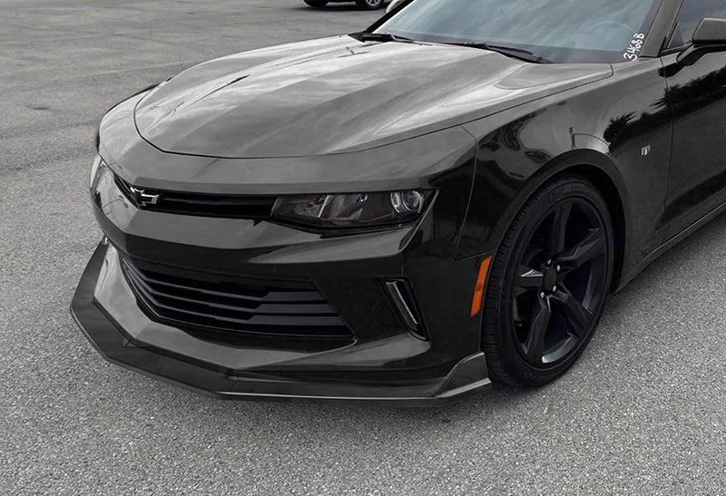 2016-2018 Chevy Camaro LT LS SS Painted Black 3-Piece Front Bumper Body Spoiler Splitter Lip Kit ZL1 Style - Image 5