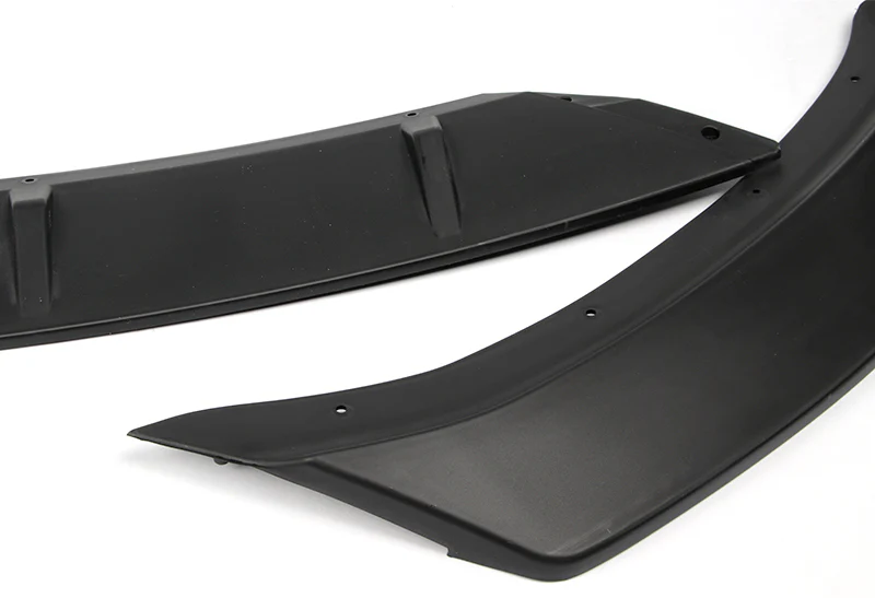 2016-2019 BMW 3-Series F30 F35 Unpainted Black 3-Piece Front Bumper Body Spoiler Splitter Lip Kit with Hood Vinyl Sticker - Image 8