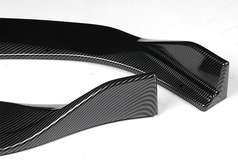 2016-2019 Nissan Sentra Carbon Style 3-Piece Front Bumper Body Spoiler Splitter Lip Kit - Image 3