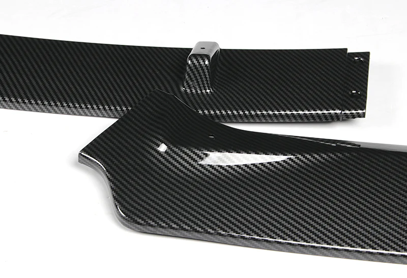 2016-2019 Nissan Sentra Carbon Style 3-Piece Front Bumper Body Spoiler Splitter Lip Kit - Image 4