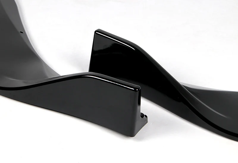 2016-2019 Nissan Sentra Painted Black 3-Piece Front Bumper Body Spoiler Splitter Lip Kit with Free Gift - Image 2
