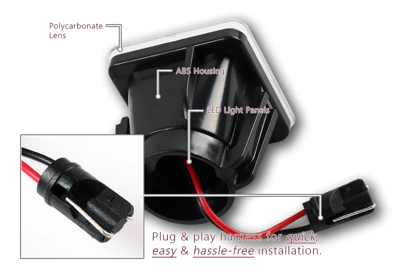 2014-2020 Toyota Tundra Bright White SMD 6000K LED License Plate Lights (2pcs) - Image 4