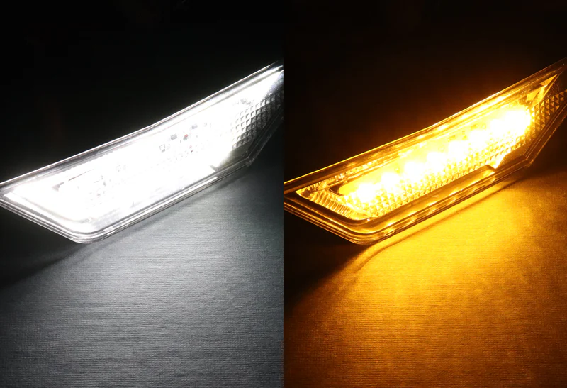 2016-2021 Honda Civic 10th Gen LED Front Bumper Side Marker Turn Signal Lights - Smoked Lens - Image 3