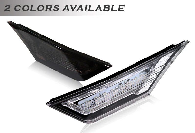 2016-2021 Honda Civic 10th Gen LED Front Bumper Side Marker Turn Signal Lights - Smoked Lens - Image 4