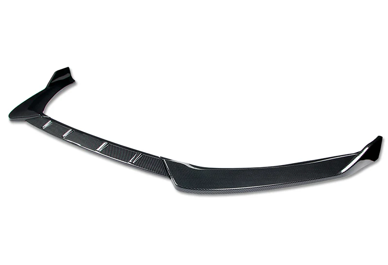 2017-2018 Ford Fusion/Mondeo Carbon Style 3-Piece Front Bumper Body Spoiler Splitter Lip Kit with Side Mirror Puddle Lights - Image 2