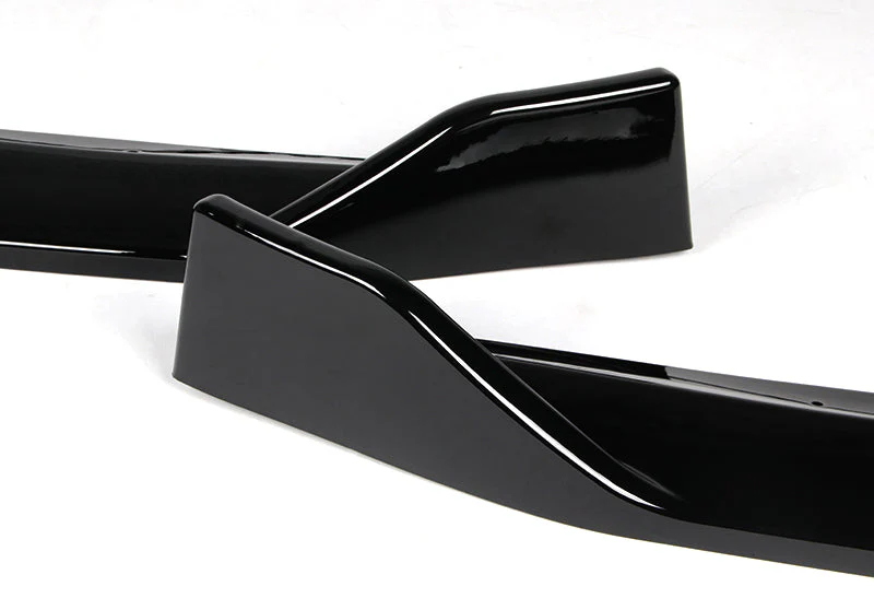 2017-2018 Ford Fusion/Mondeo Painted Black 3-Piece Front Bumper Body Spoiler Splitter Lip Kit Keychain Set - Image 2