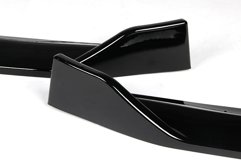 2017-2018 Ford Fusion/Mondeo Painted Black 3-Piece Front Bumper Body Spoiler Splitter Lip Kit with Side Mirror Puddle Lights - Image 3