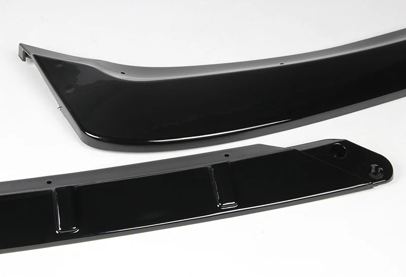 2017-2018 Ford Fusion/Mondeo Painted Black 3-Piece Front Bumper Body Spoiler Splitter Lip Kit with Side Mirror Puddle Lights - Image 9