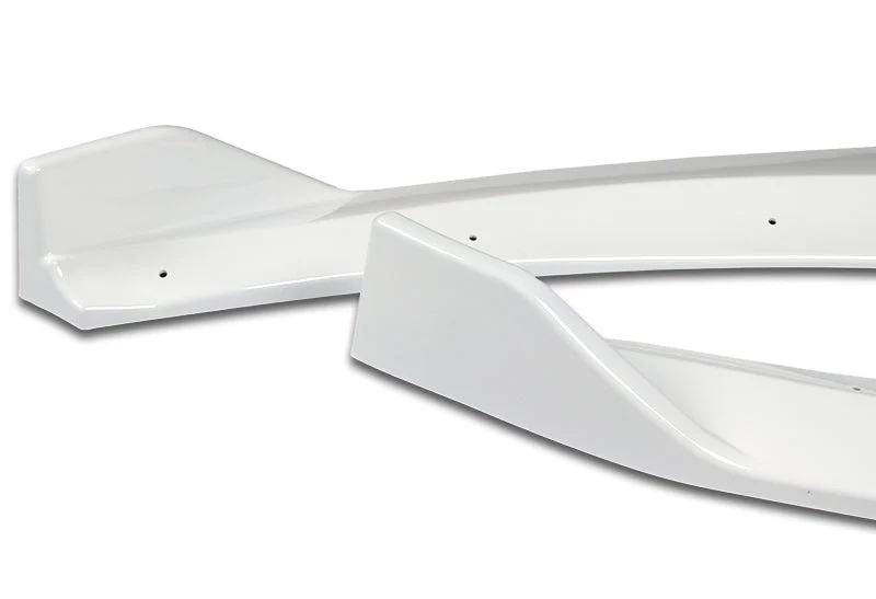 2017-2018 Ford Fusion/Mondeo Painted White 3-Piece Front Bumper Body Spoiler Splitter Lip Kit with Side Mirror Puddle Lights - Image 3