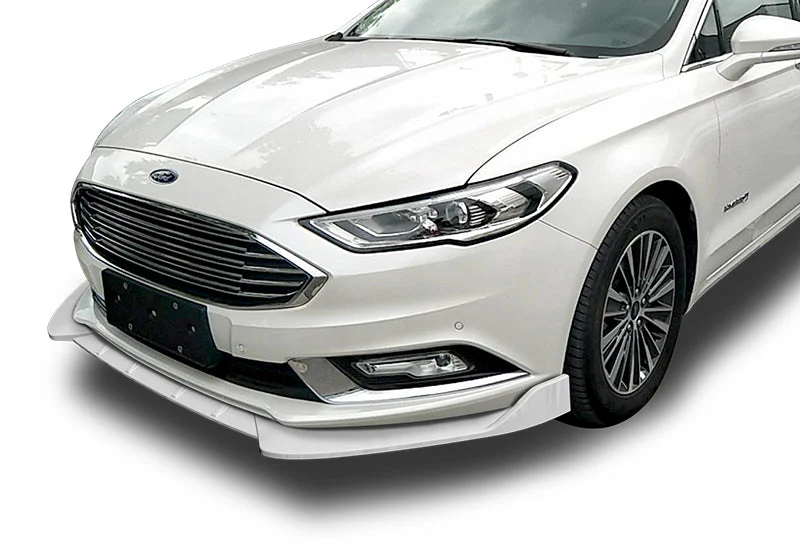 2017-2018 Ford Fusion/Mondeo Painted White 3-Piece Front Bumper Body Spoiler Splitter Lip Kit with Side Mirror Puddle Lights - Image 7