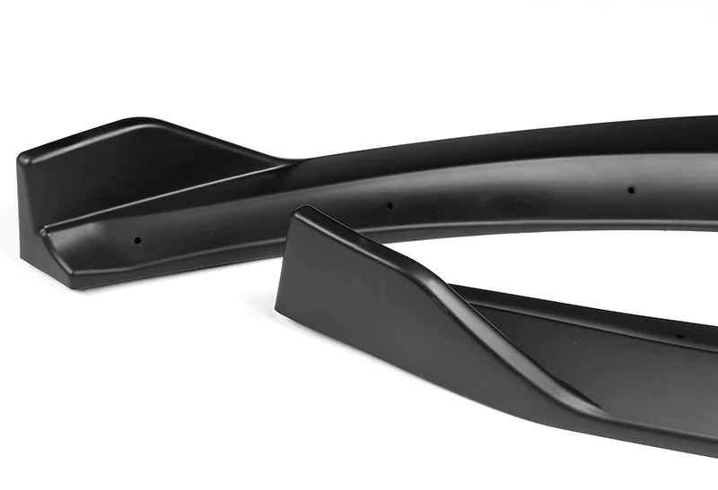 2017-2018 Ford Fusion/Mondeo Unpainted Black 3-Piece Front Bumper Body Spoiler Splitter Lip Kit Keychain Set - Image 2