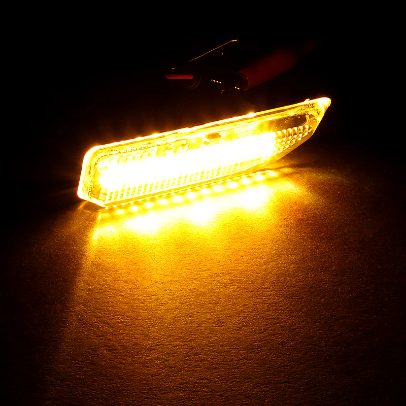 2017-2020 Mini Cooper Countryman Amber LED Turn Signal Front Side Marker Lights -Clear Lens - Image 4