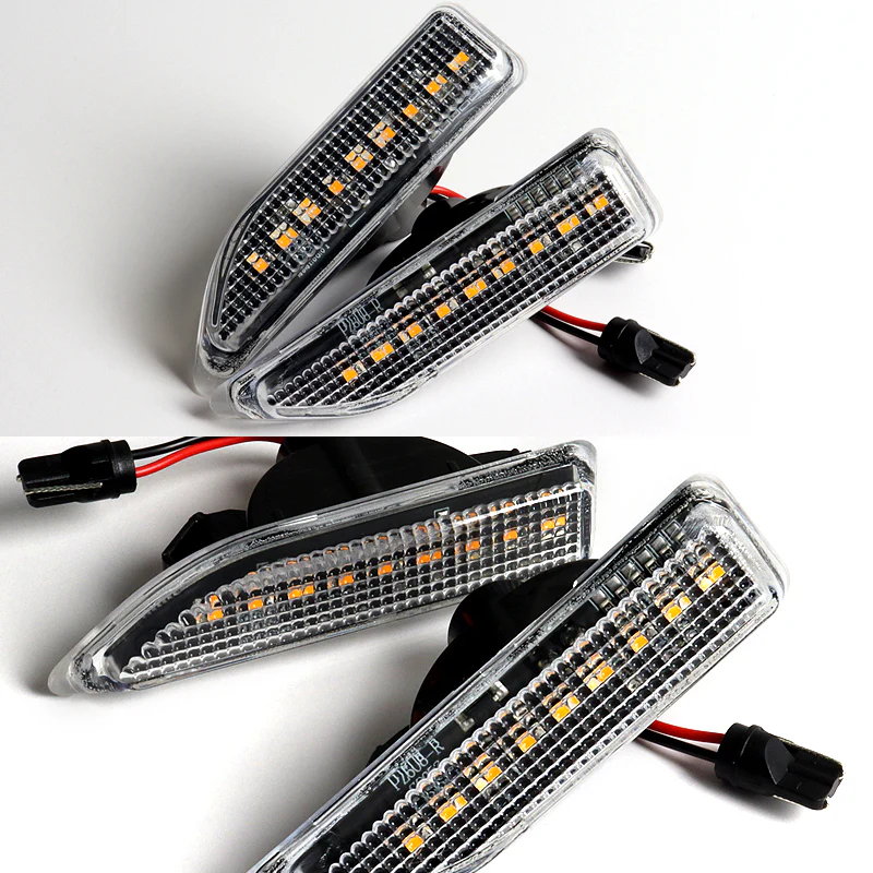 2017-2020 Mini Cooper Countryman Amber LED Turn Signal Front Side Marker Lights -Clear Lens - Image 5
