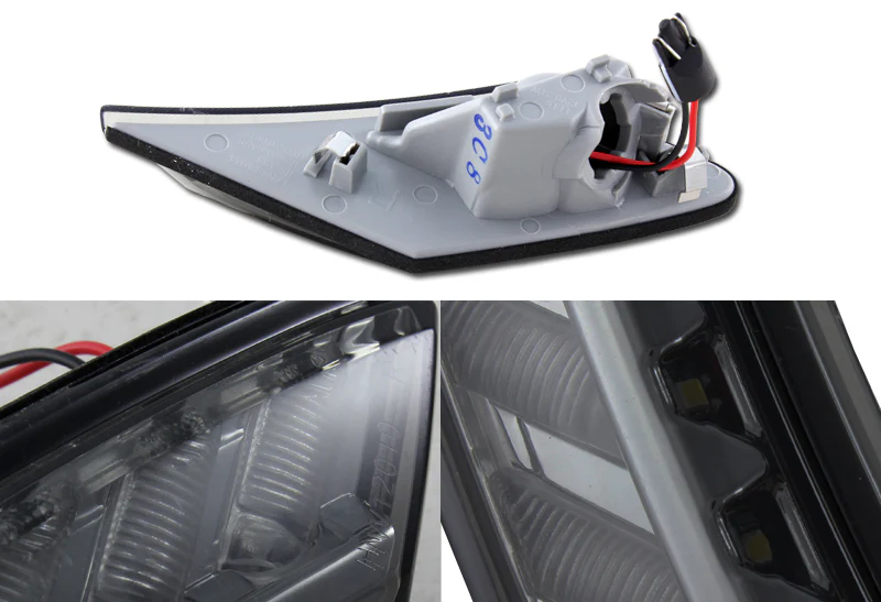 2013-2020 Subaru BRZ / Scion FR-S White LED Turn Signal Front Side Marker Lights -Smoked Lens - Image 2