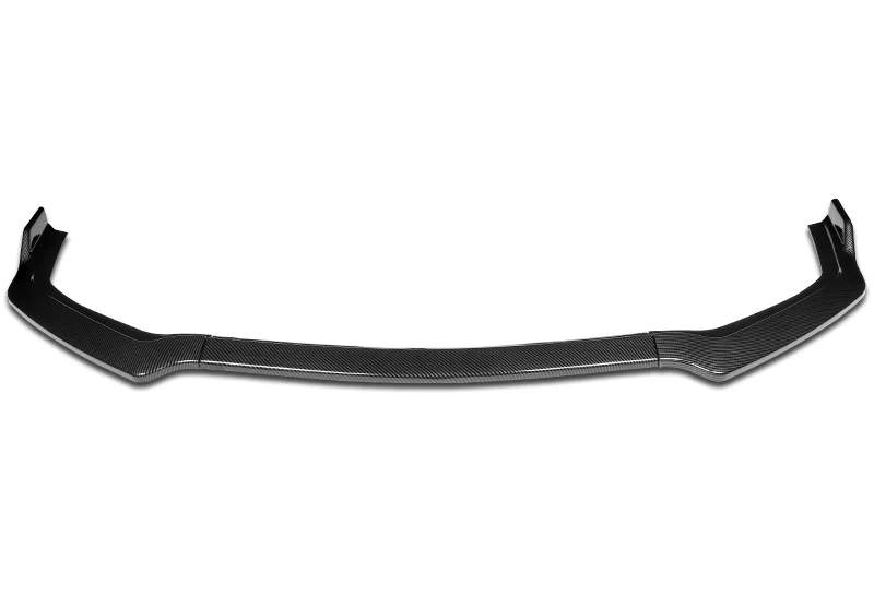 2018-2020 Ford Mustang Carbon Look GT Style 3-Piece Front Bumper Body Spoiler Splitter Lip Kit - Image 3
