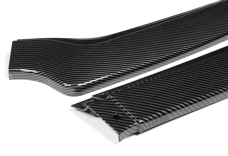 2018-2020 Ford Mustang Carbon Look GT Style 3-Piece Front Bumper Body Spoiler Splitter Lip Kit - Image 4