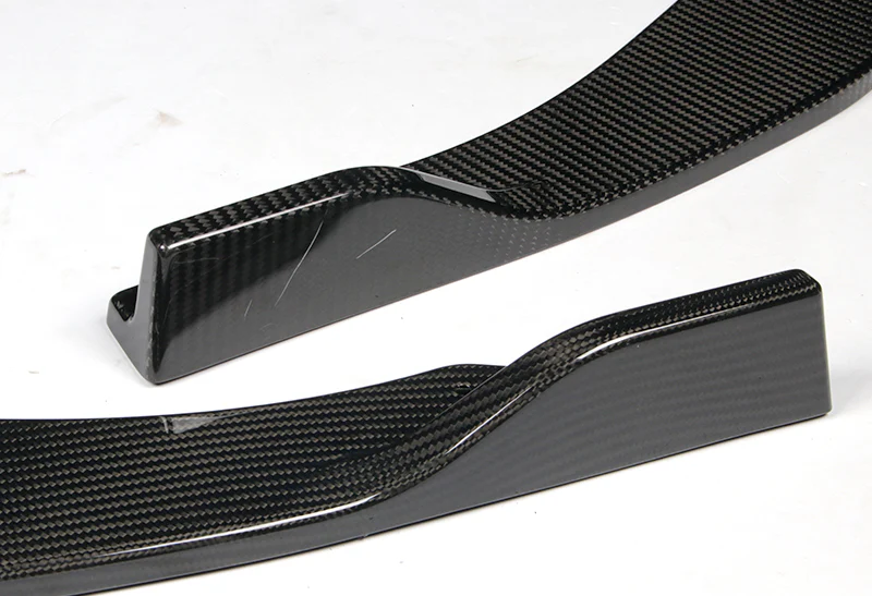 2018-2020 Toyota Camry Real Carbon Fiber 3-Piece Front Bumper Body Spoiler Splitter Lip Kit - Image 2