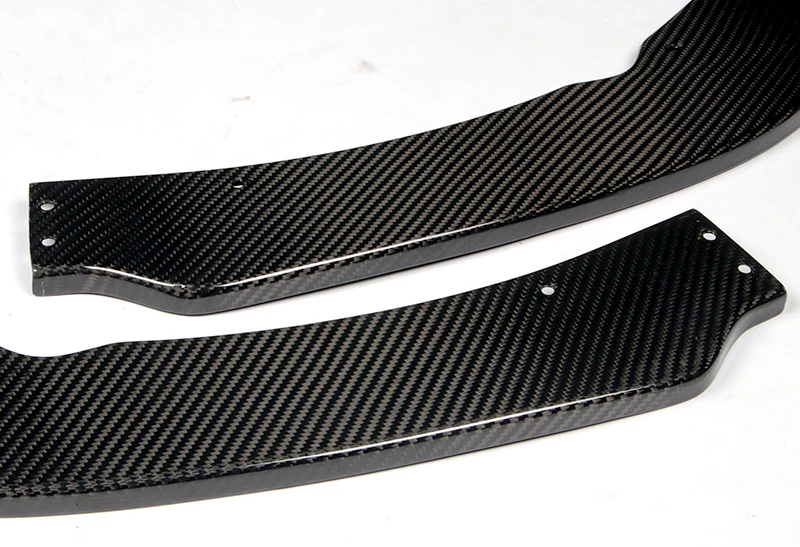 2018-2020 Toyota Camry Real Carbon Fiber 3-Piece Front Bumper Body Spoiler Splitter Lip Kit - Image 4