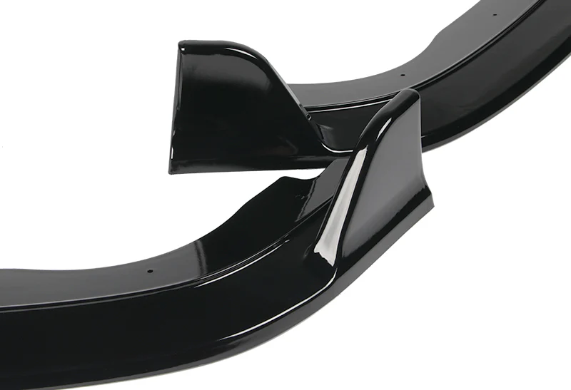 2018-2021 Honda Fit JDM Painted Black 3-Piece Front Bumper Body Spoiler Splitter Lip Kit - Image 4