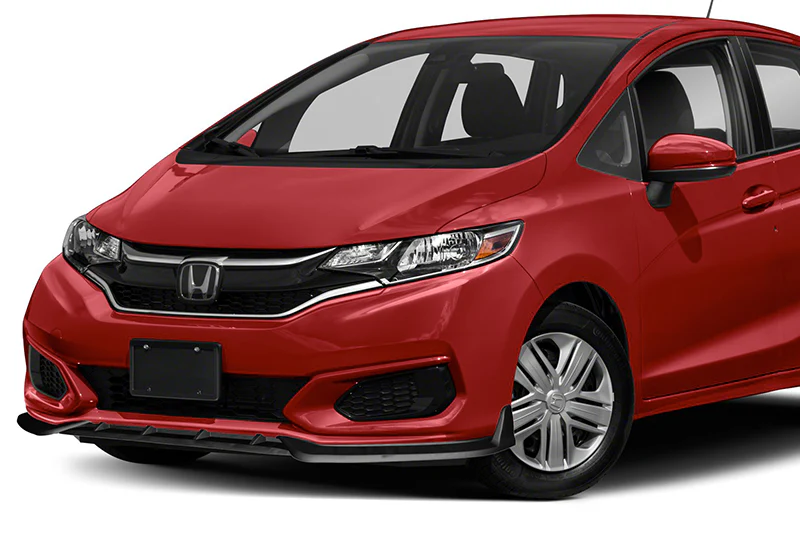 2018-2021 Honda Fit JDM Unpainted Matte Black 3-Piece Front Bumper Body Spoiler Splitter Lip Kit with Keychain Set - Image 6